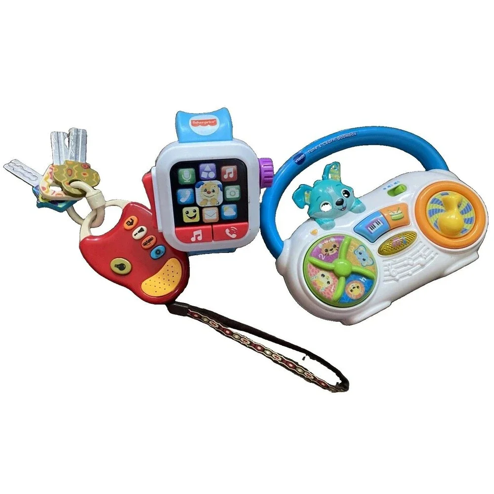 VTech Tune & Learn Boombox FP Watch Keys Songs Sounds Phrases Educational Toys